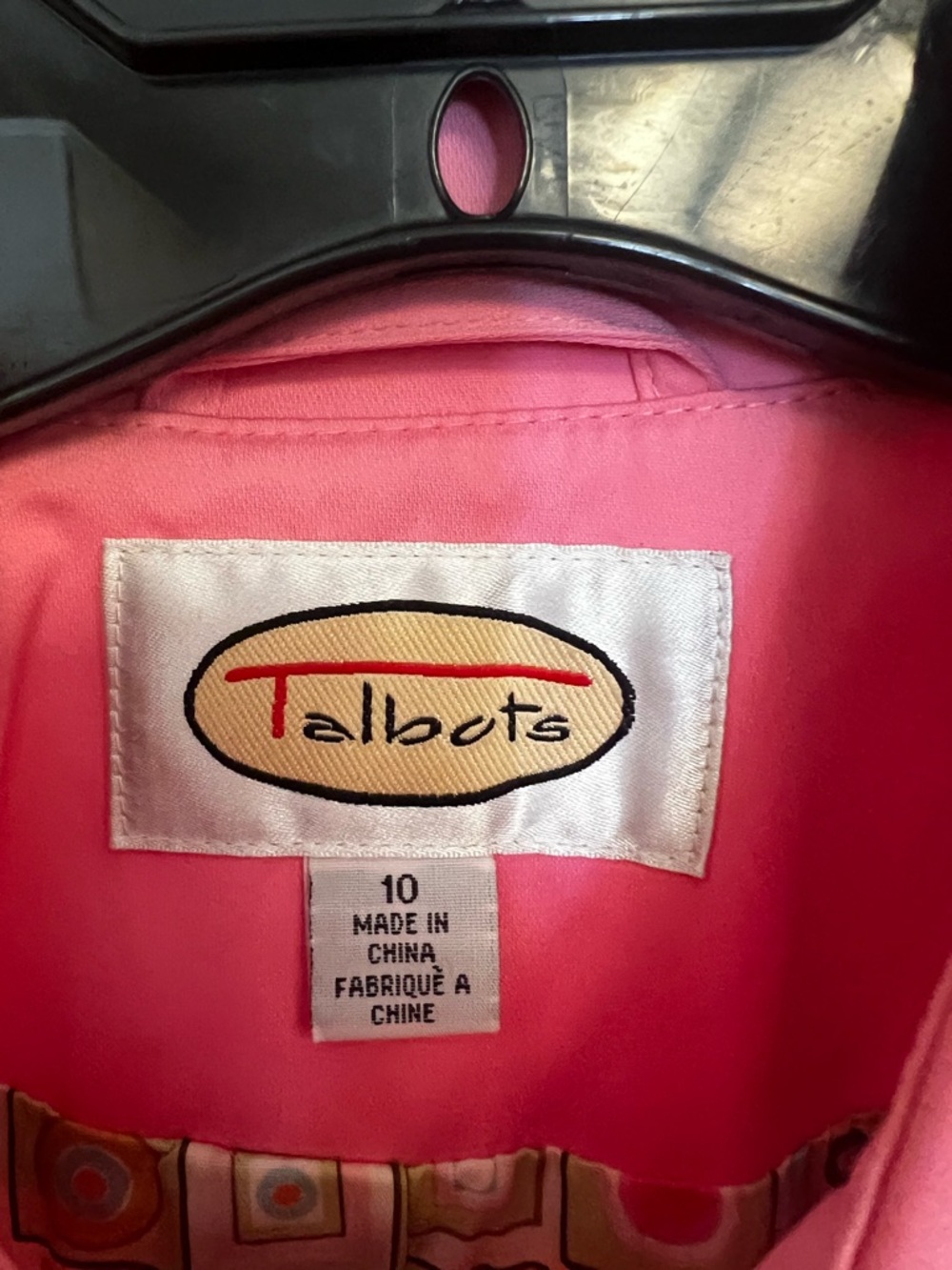 Talbots Pink Trench Coat with Patterned Lining - Picture 7 of 11